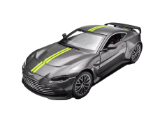 Aston Martin V12 Vantage kovinski model igrače luči baterije zvok 1:24 Siva