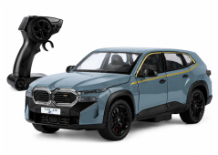 RC BMW XM kovový model hračka na baterie světla zvuk 1:24 Modrá