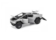 Cybertruck metalen model speelgoedquad op batterijen 1:32 zilver