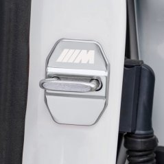 4 szt BMW M Osłona zamka drzwi- srebro