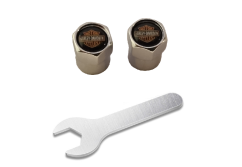 2 pcs HARLEY DAVIDSON valve caps, silver valve covers