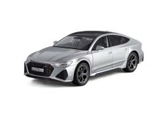 Audi RS7 speelgoed metalen model verlichting op batterijen geluid 1:24 Zilver