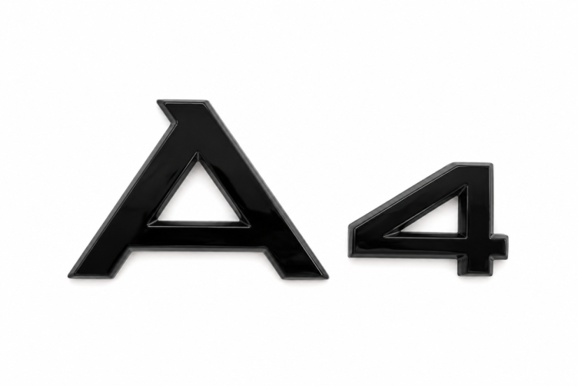 Audi A4 rear door lettering - glossy black Audi A4 rear door lettering - glossy black