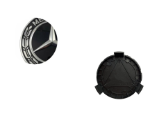Wheel center cap MERCEDES BENZ 75mm black chrome A2224002200 9040