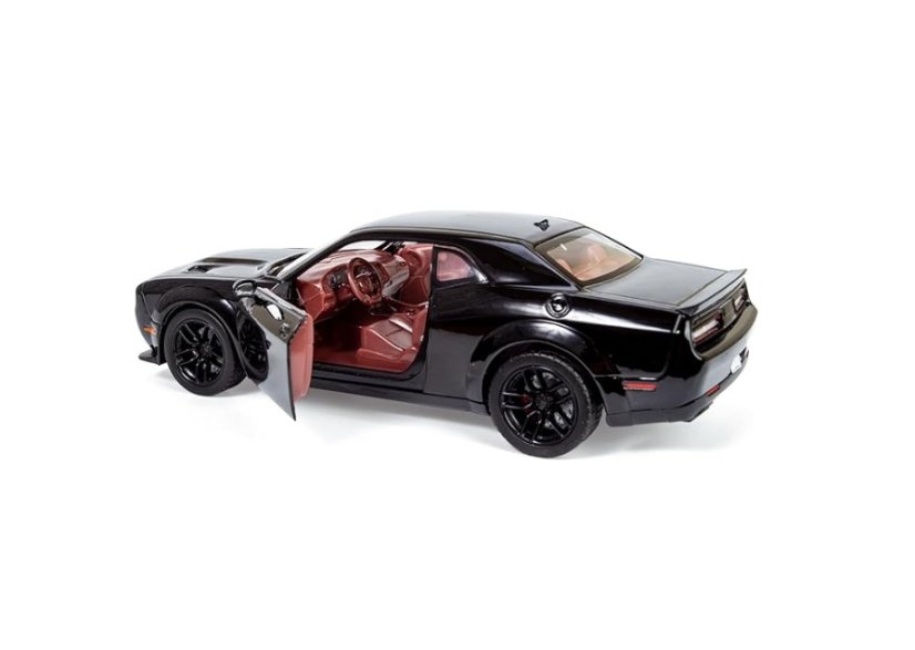 Dodge Challenger Helicat SRT metalen model speelgoedbatterijverlichting klinkt 1:24 zwart
