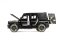 Mercedes Benz G 63 Brabus metal model toy battery lights sound 1:24 Black