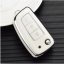 LUXURY key cover for NISSAN cars white glossy/Chrome