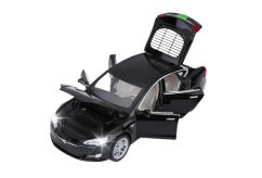 Tesla model S toy metal model battery lights sound 1:32 black