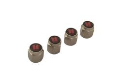 4 pcs ISUZU valve caps, silver valve covers