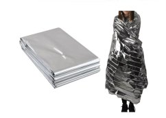 Emergency thermal blanket 160x210cm 10 pieces silver