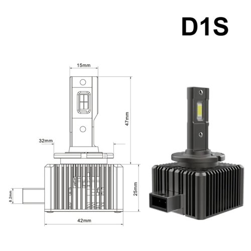 D1S Priekinės LED ksenoninės lemputės šviesoms, D1S iki 500% didesnis ryškumas 6000-6500k