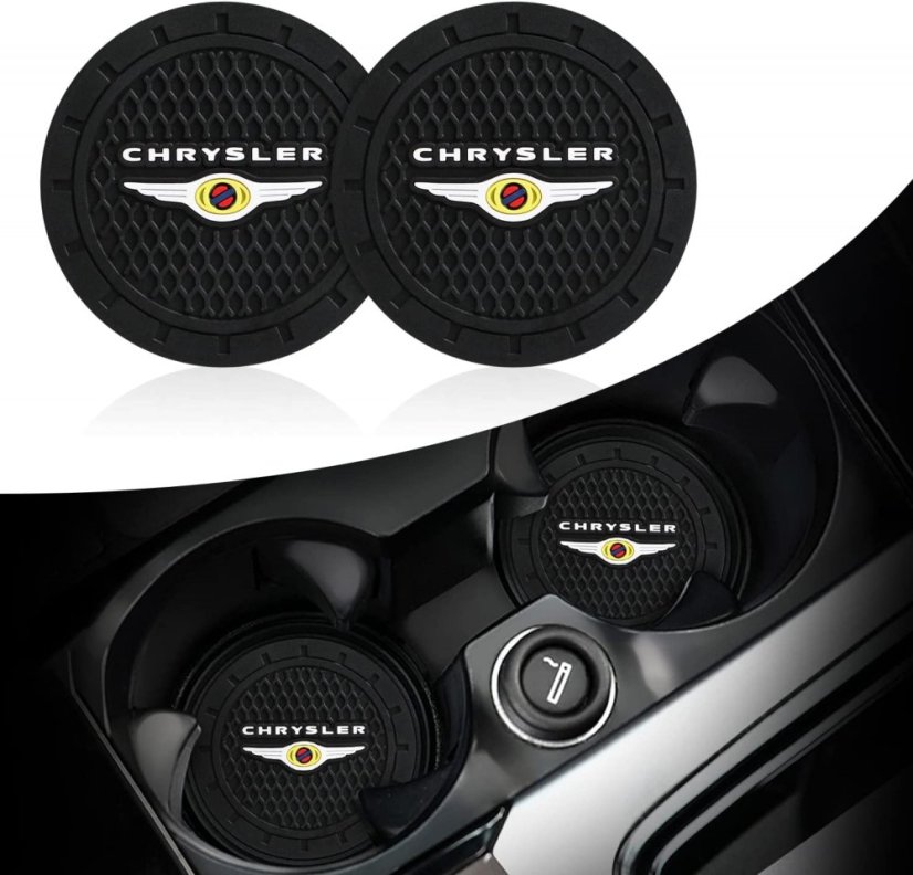 CHRYSLER, 2 pcs Coasters, drink mat for the drink holder