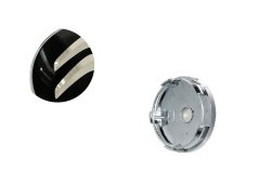 Wheel center cap, black/chrome CITRÖEN 60mm