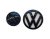 VW MULTIVAN T6 (2015-) front and rear emblem, logo (17,7cm a 12,5cm) - black glossy