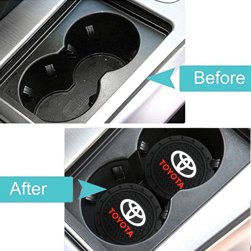 TOYOTA, 2 pcs Coasters, drink mat for the drink holder
