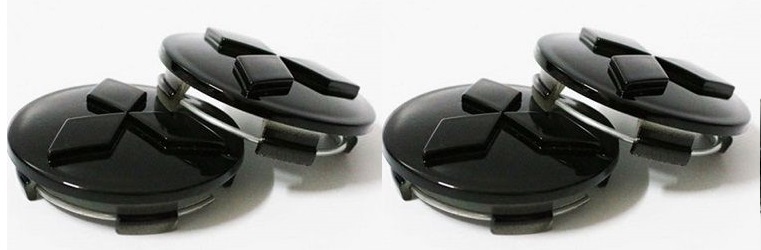 4pcs Wheel center caps MITSUBISHI 60mm black MB579402