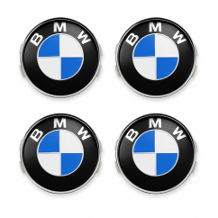 Blue-white floating center caps BMW 68 mm - set of 4 - 36136783536