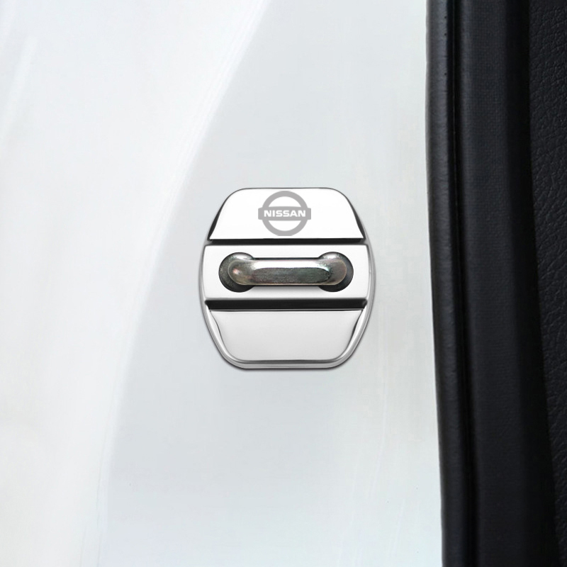 4 pcs NISSAN Protective cover for the door latch- silver