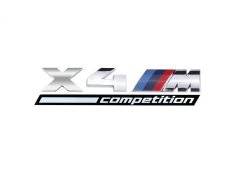 BMW X 4 competition lettering 170mm silver