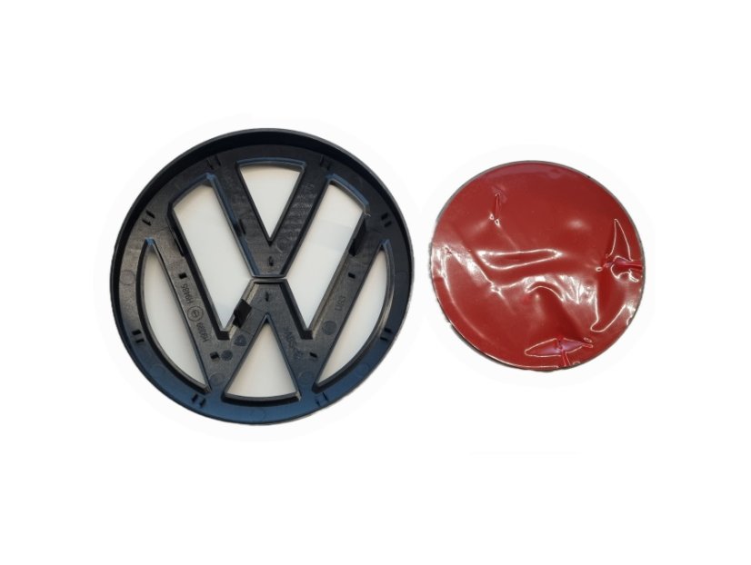 VW MULTIVAN T6 (2015-) front and rear emblem, logo (17,7cm a 12,5cm) - black glossy