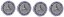 4pcs Wheel center caps MERCEDES BENZ 75mm dark blue chrome A1704000025