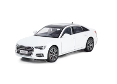Audi A6 L kovinski model igrače luči baterije zvok 1:24 Bela