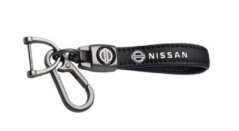 NISSAN přívěsek na klíče, klíčenka, černá kůže