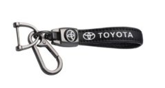 TOYOTA Chaveiro, couro preto